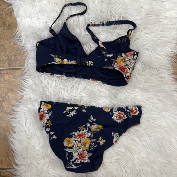 SEAFOLLY 6 MIDSUMMER SWIMSUIT BOTTOM and top navy florals - Picture 8 of 12